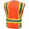 Ge Orange 5 POINT Breakaway Safety Vest, 5 Pockets XL GV084OXL
